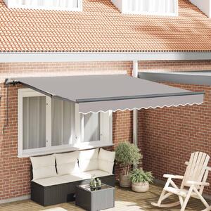 Skrovita tenda Svijetlo siva 300 x 250 cm Poliester i čelik - Svjetlosiva / 300 x 250 cm