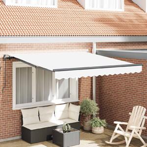 Skrovita tenda Bijelo 300 x 250 cm Poliester i čelik - Bijela / 300 x 250 cm