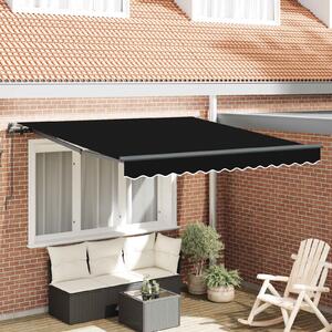 Skrovita tenda Crna 300 x 250 cm Poliester i čelik - Crna / 300 x 250 cm