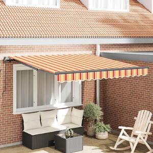 Skrovita tenda Žuta i narančasta 300 x 250 cm Poliester i čelik - Žuta / 300 x 250 cm