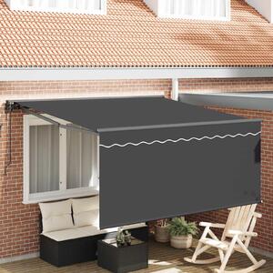 Skrovita tenda Antracit 300 x 250 cm Poliester i aluminij - Antracit / 300 x 250 cm