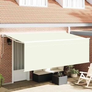Skrovita tenda Krema 400 x 200 cm Poliester i aluminij - Krem / 400 x 200 cm