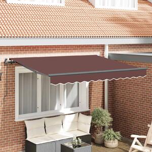 Skrovita tenda Smeđa 350 x 200 cm tkanina - Smeđa / 350 x 200 cm