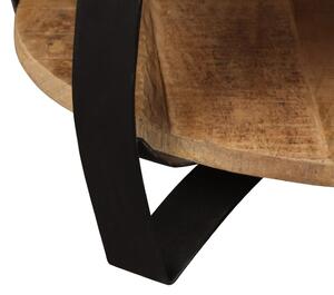 Stolić za Kavu Masivno Grubo Obrađeno Drvo Manga 65x32 cm
