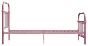 Okvir za krevet ružičasti metalni 100 x 200 cm