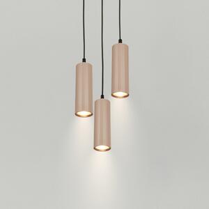 Briloner Lampa za vješanje Ida, bež, 3 žarulje, Ø 20 cm, GU10, prigušiva, Bež, Kuhinja, Metal, Zavjese u paketu