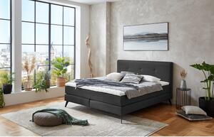 Antracitno sivi boxspring krevet 180x200 cm ANCONA – Meise Möbel