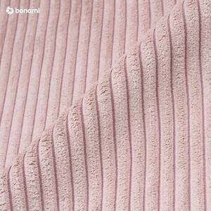 Svijetlo ružičasta sklopiva kutna garnitura od samta (u obliku slova "U") Nihad – Bobochic Paris