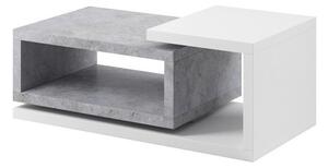 Stolić za kavu Austin G105Boja betona, Bijela, 48x60x120cm, Laminirani iveral, Kutni