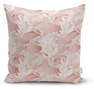 Set od 4 ukrasne jastučnice Minimalist Cushion Covers Pink Leaves, 45 x 45 cm