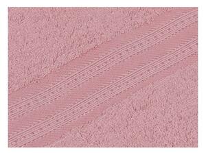 Ružičasti ručnik od pamuka i bambusovih vlakana Laverne, 70 x 140 cm