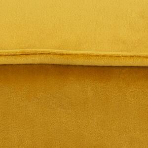 Žuti podnožnik baršun Actona Mie, 40 x 40 cm