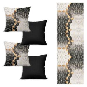 Set nadstolnjaka i 4 jastučnice Optic - Minimalist Cushion Covers