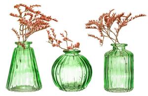 Set od 3 zelene staklene vaze Sass & Belle Bud
