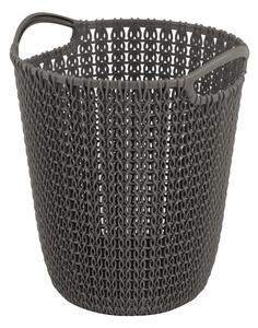 Smeđa kanta za otpatke Curver Knit, 7 l