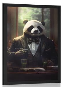 Plakat životinja gangster panda