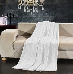 Bijela deka od mikrovlakana DecoKing Henry, 150 x 200 cm