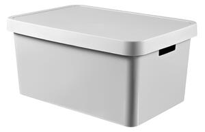 Siva kutija za odlaganje s poklopcem Curver Infinity, 45 l