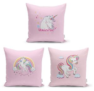 Dječje jastučnice u setu od 3 kom Unicorn Pony - Minimalist Cushion Covers