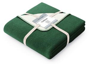 Zelena deka s dodatkom pamuka AmeliaHome Virkkuu, 150 x 200 cm