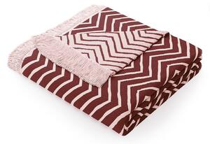 Ružičasto-ljubičasta deka s dodatkom pamuka AmeliaHome Twisty, 150 x 200 cm