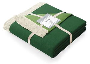 Zelena deka s dodatkom pamuka AmeliaHome Franse, 150 x 200 cm