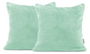 Set od 2 ukrasne navlake mento zelene boje za jastuk od mikrovlakana DecoKing Henry, 45 x 45 cm