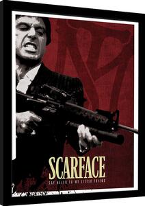 Uokvireni poster Scarface - Blood Red