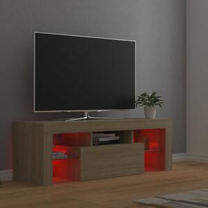 TV ormarić s LED svjetlima boja hrasta sonome 120 x 35 x 40 cm