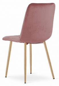 Set od 4 stolice od ružičastog baršuna LAVA