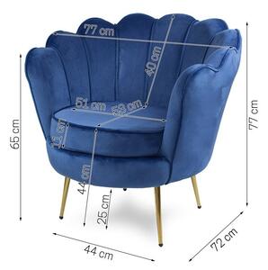 Fotelja Elea - Denim Blue