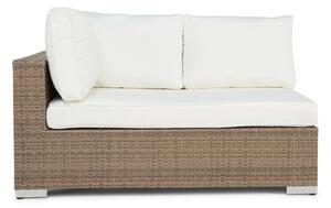 Vrtna sofa Comfort Garden 137664x140x90cm, Smeđa, Bijela, PVC pletivo