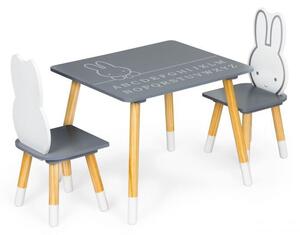 Dječji set - Stol + 2 stolice - Bunny