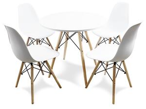 Set 4 stolica + stol - OSLO - polar white