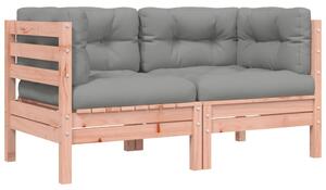 VidaXL Kutna vrtna sofa s jastucima 2 kom od masivnog drva duglazije