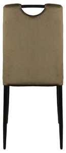 Stolica PAX zelene boje (tkanina Bluvel 77) - moderna, tapecirana, baršunasta, za dnevni boravak, blagovaonicu, ured, s ručkom