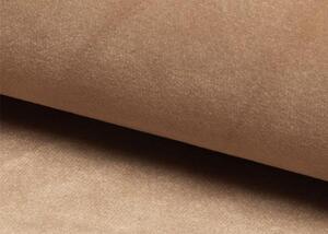 Stolica POSH bež boje (tkanina Bluvel 28) - moderna, tapecirana, baršunasta, za dnevni boravak, blagovaonicu