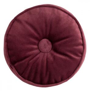 Baršunasti jastuk u obliku cilindra u bordo boji 20 x 45 cm