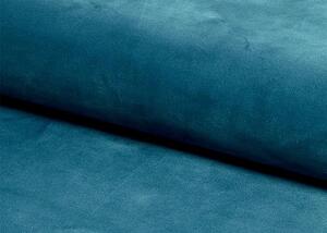 Stolica POSH tirkizne boje (tkanina Bluvel 85) - moderna, tapecirana, baršunasta, za dnevni boravak, blagovaonicu