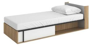 Krevet Fresno J112Jednostruki, Smeđa, 90x200, Laminirani iveral, Basi a doghePodnice za krevet, 94x217x66cm