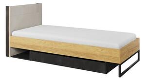 Krevet Fresno AG113Jednostruki, Svijetlo smeđa, 90x200, Laminirani iveral, Basi a doghePodnice za krevet, 96x215x91cm