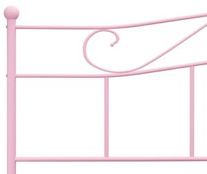 Okvir za krevet ružičasti metalni 200 x 200 cm