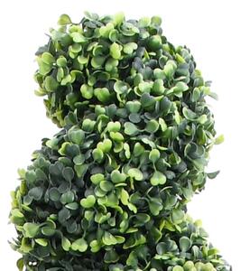 VidaXL Umjetni spiralni šimšir s posudom zeleni 117 cm