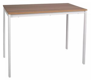 Bijeli blagovaonski stol RAMOD 100x60 cm, dekor hrast