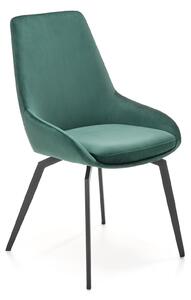 Stolica K479, tamnozeleni - suvremene, prošivene, u stilu potkrovlja, za dnevni boravak, blagovaonicu, VELVET