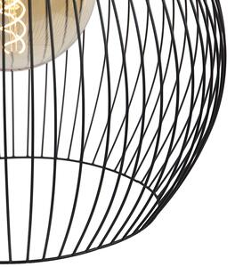 Dizajn okrugla viseća svjetiljka crna 50 cm - Wire Dos