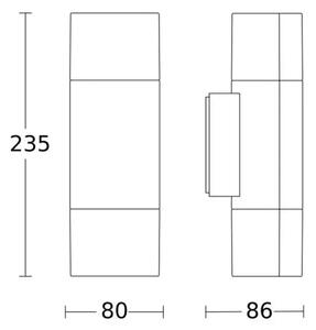 LED VANJSKA ZIDNA SVJETILJKA L 910 ANTRACIT 9,8W 3000K 797lm L910 ANT