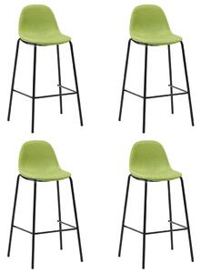 VidaXL Barske stolice od tkanine 4 kom zelene