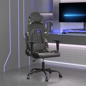 VidaXL Igraća stolica crno-maskirna od umjetne kože