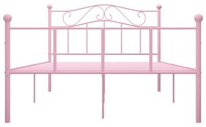 Okvir za krevet ružičasti metalni 140 x 200 cm